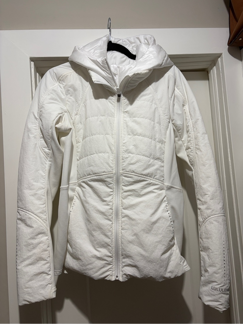 lululemon athletica Another Mile White Hooded Jacket